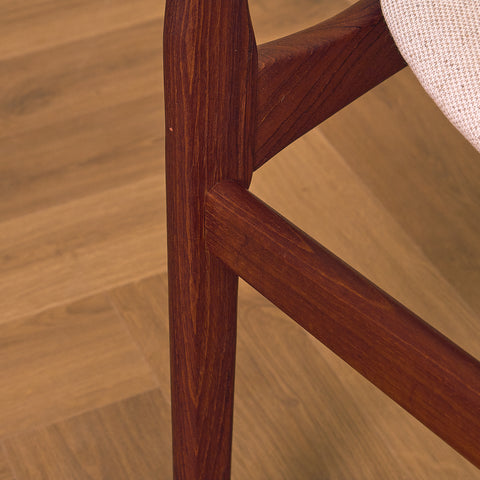 Danish dining chairs in teak by B. Rasmussen for Thorso Møbelfabrik