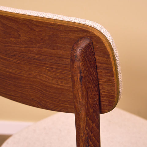 Danish dining chairs in teak by B. Rasmussen for Thorso Møbelfabrik