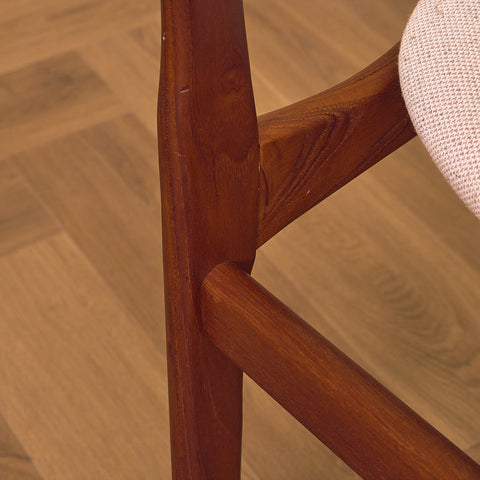 Danish dining chairs in teak by B. Rasmussen for Thorso Møbelfabrik