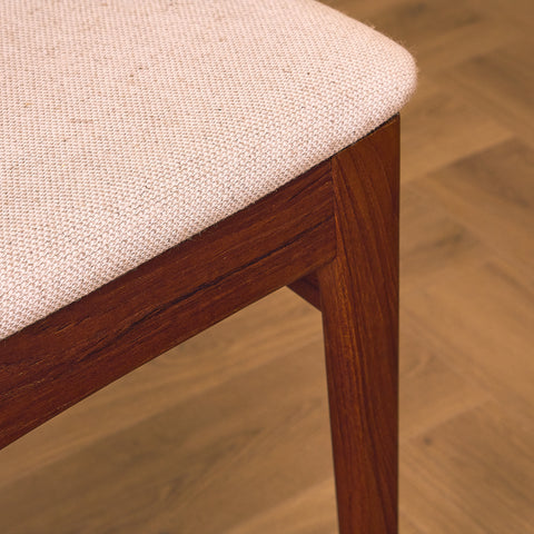 Danish dining chairs in teak by B. Rasmussen for Thorso Møbelfabrik