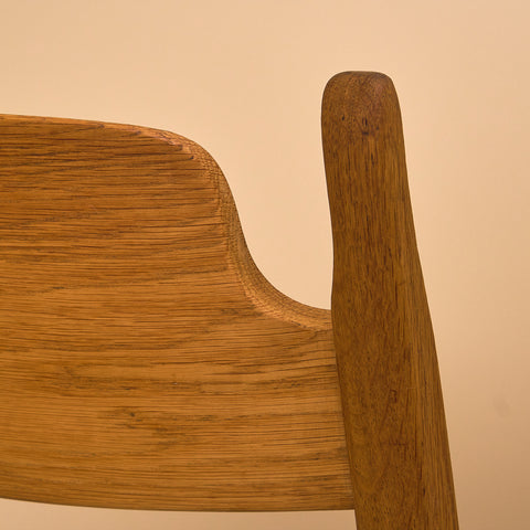 Swedish dining chairs in oak by Carl Malmsten for Åfors Möbelfabrik, model "Calmare"