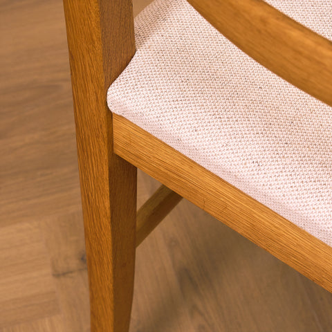 Swedish dining chairs in oak by Carl Malmsten for Åfors Möbelfabrik, model "Calmare"