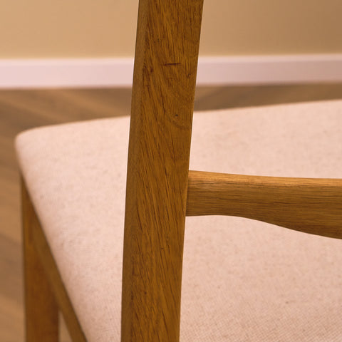 Swedish dining chairs in oak by Carl Malmsten for Åfors Möbelfabrik, model "Calmare"