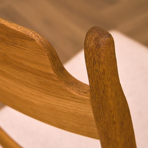 Swedish dining chairs in oak by Carl Malmsten for Åfors Möbelfabrik, model "Calmare"