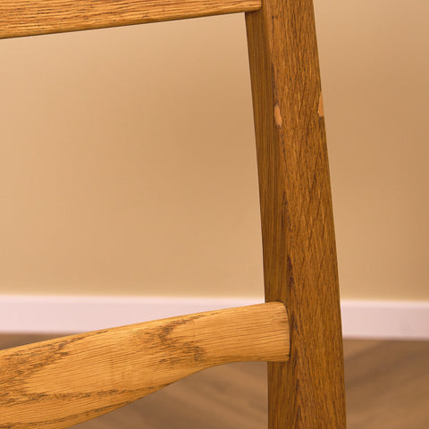 Swedish dining chairs in oak by Carl Malmsten for Åfors Möbelfabrik, model "Calmare"