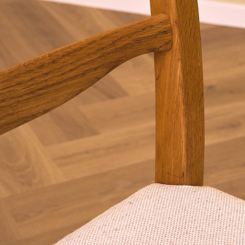 Swedish dining chairs in oak by Carl Malmsten for Åfors Möbelfabrik, model "Calmare"