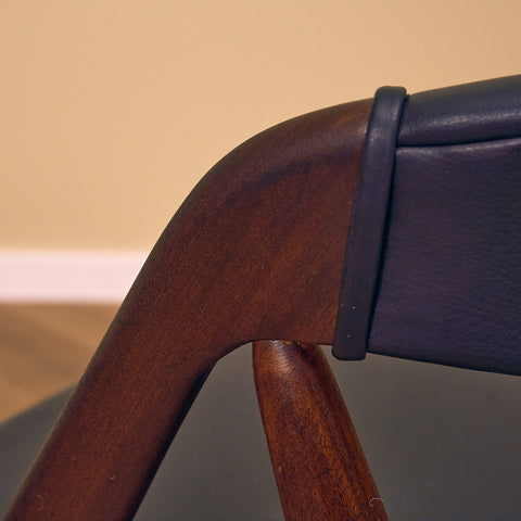 Danish dining chairs in walnut by Kai Kristiansen for Schou Andersen, model 31