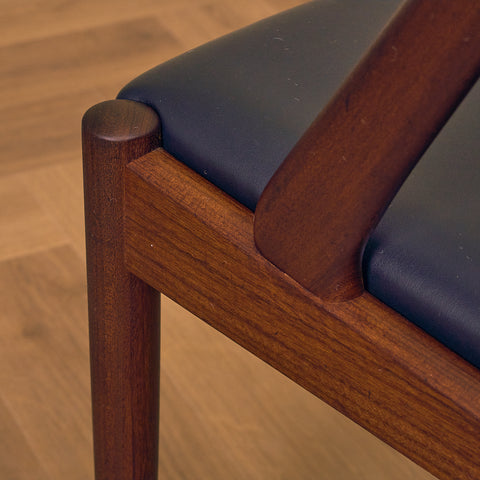 Danish dining chairs in walnut by Kai Kristiansen for Schou Andersen, model 31