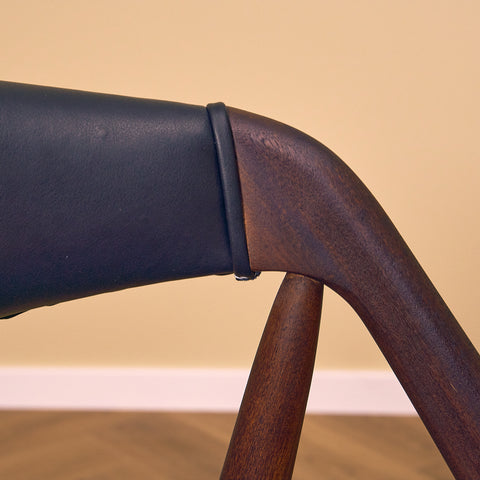 Danish dining chairs in walnut by Kai Kristiansen for Schou Andersen, model 31