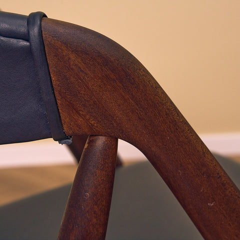 Danish dining chairs in walnut by Kai Kristiansen for Schou Andersen, model 31