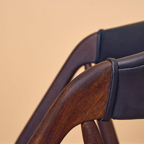 Danish dining chairs in walnut by Kai Kristiansen for Schou Andersen, model 31