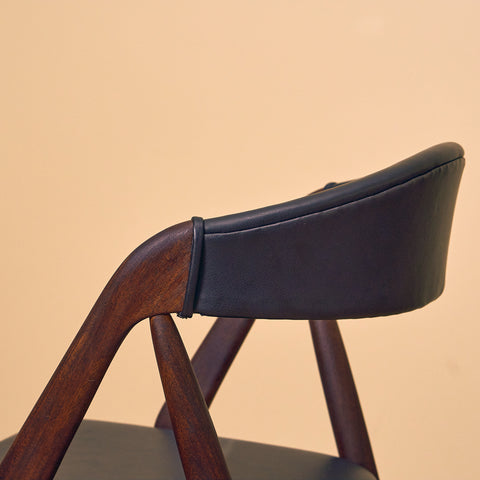 Danish dining chairs in walnut by Kai Kristiansen for Schou Andersen, model 31