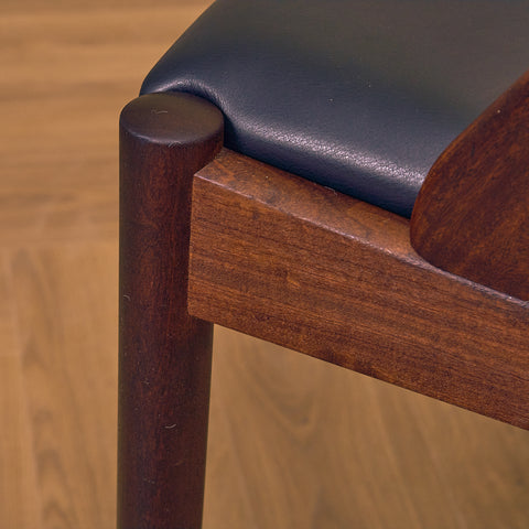 Danish dining chairs in walnut by Kai Kristiansen for Schou Andersen, model 31