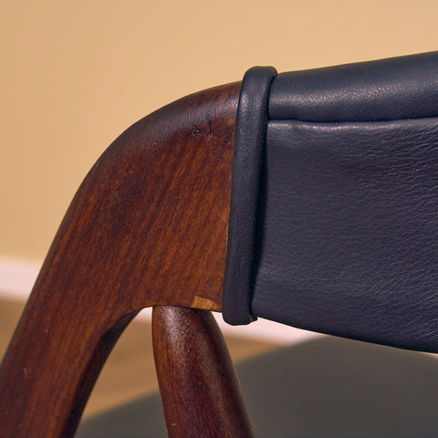 Danish dining chairs in walnut by Kai Kristiansen for Schou Andersen, model 31