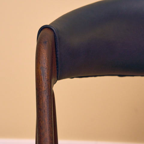 Danish dining chairs in walnut by Kai Kristiansen for Schou Andersen, model 31