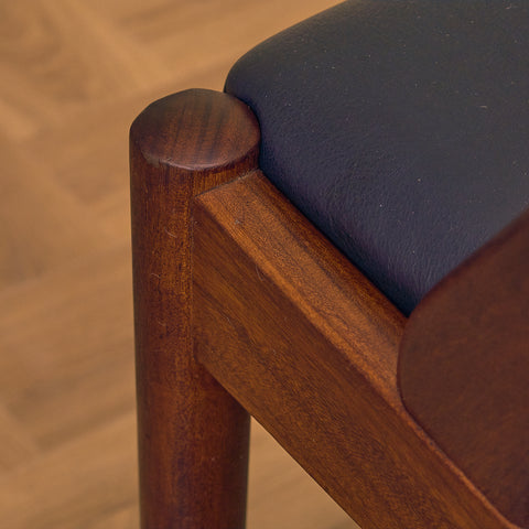 Danish dining chairs in walnut by Kai Kristiansen for Schou Andersen, model 31