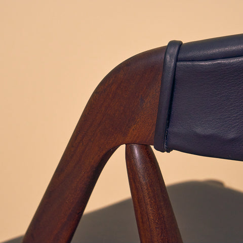 Danish dining chairs in walnut by Kai Kristiansen for Schou Andersen, model 31