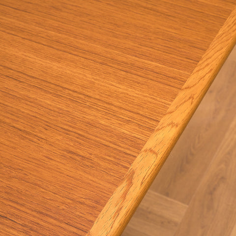 Swedish rectangular dining table in teak and oak by NK Verkstäder