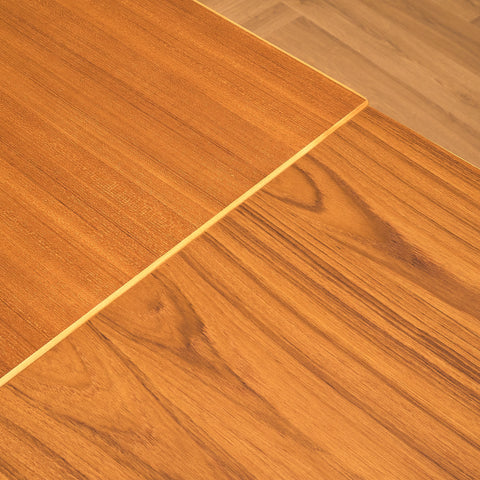 Swedish rectangular dining table in teak and beech