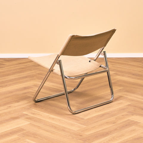 Swedish foldable chairs in chrome by Niels Gammelgaard for IKEA, model 'Cox'