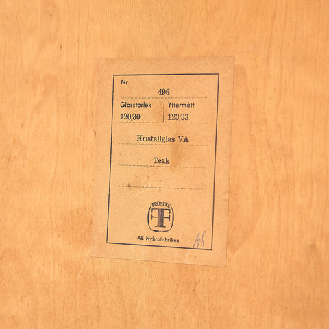 Swedish mirror in teak by AB Nybrofabriken