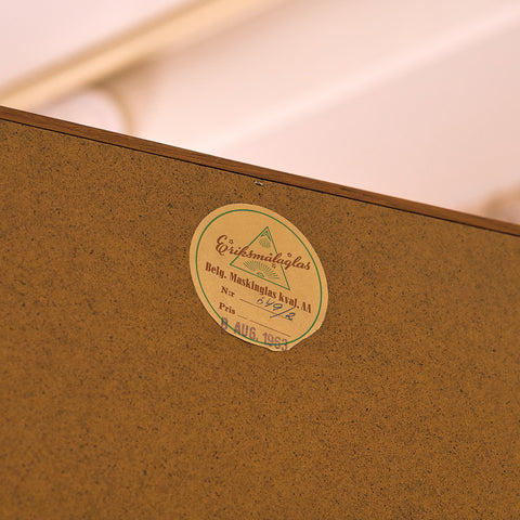 Swedish mirror in teak by Eriksmålaglas