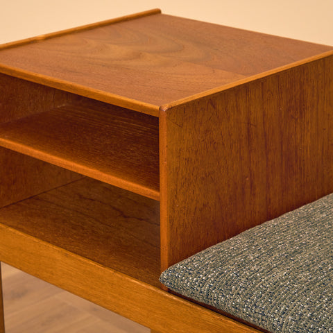 Hallbänk i teak och ek