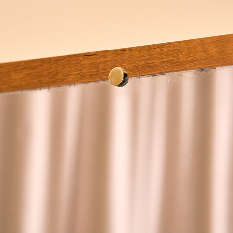 Svensk spegel i teak av Dala speglar i Falun