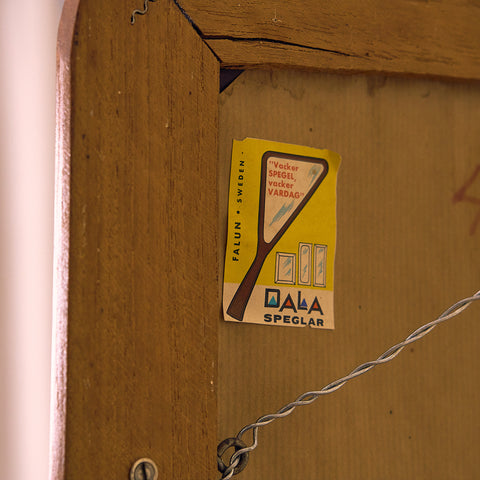 Svensk spegel i teak av Dala speglar i Falun
