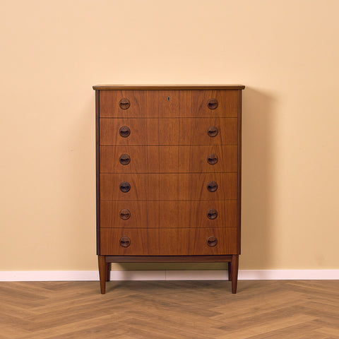 Danish chest of drawers in teak by Niels Christensen