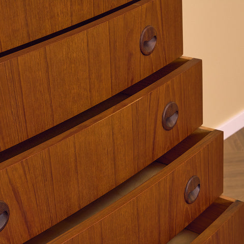 Danish chest of drawers in teak by Niels Christensen
