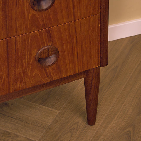 Danish chest of drawers in teak by Niels Christensen