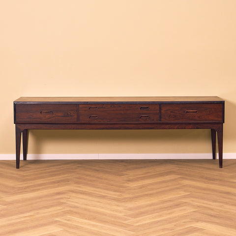 Danish sideboard/TV-bench in Santos rosewood by Severin Hansen