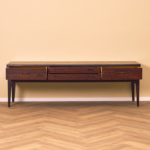 Danish sideboard/TV-bench in Santos rosewood by Severin Hansen