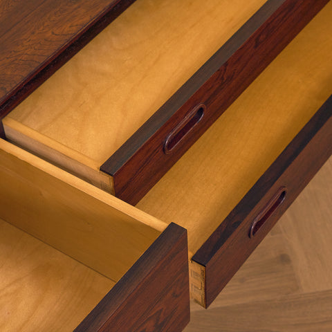 Danish sideboard/TV-bench in Santos rosewood by Severin Hansen