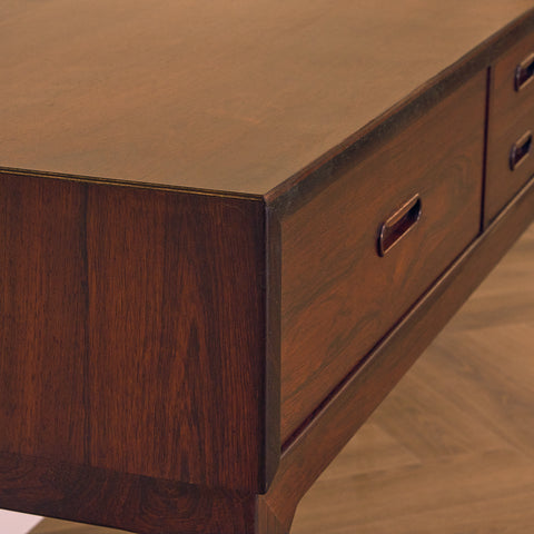 Danish sideboard/TV-bench in Santos rosewood by Severin Hansen