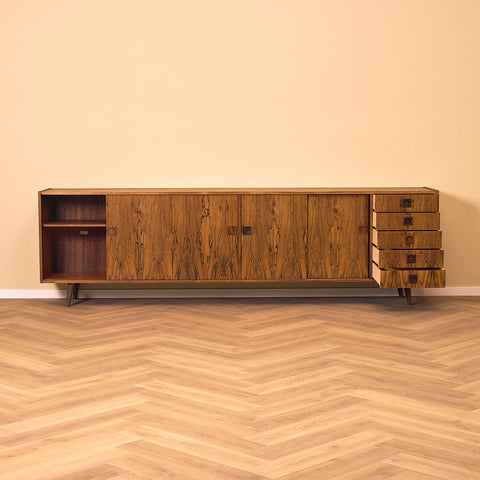 Large Danish sideboard in Santos rosewood & mahogany