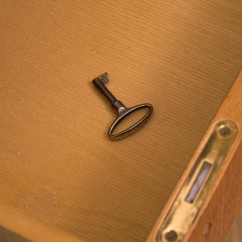 Swedish writing desk in teak and beech