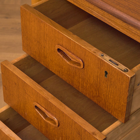 Swedish writing desk in teak and beech