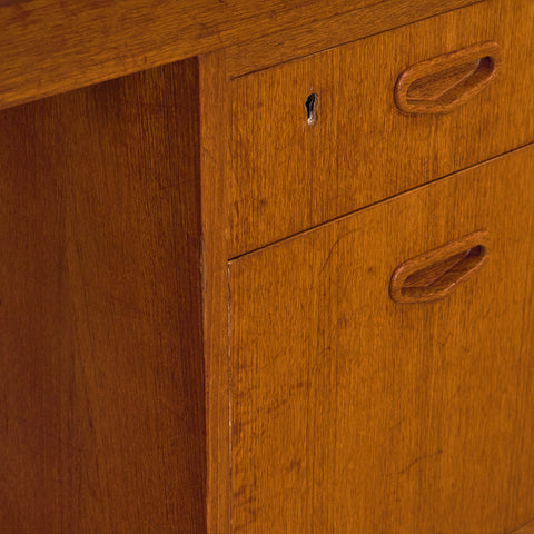 Swedish writing desk in teak and beech