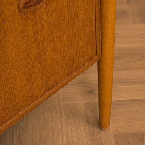 Swedish writing desk in teak and beech