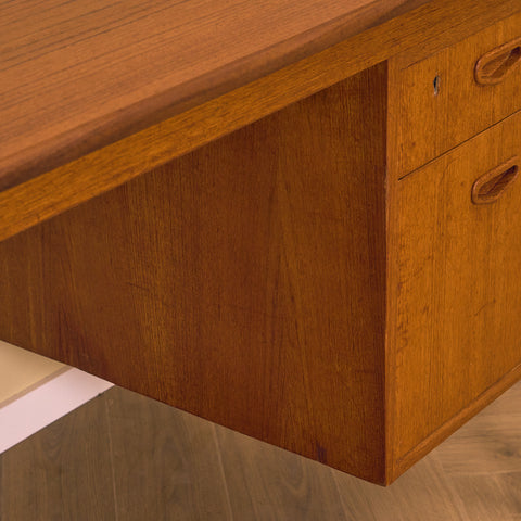 Swedish writing desk in teak and beech
