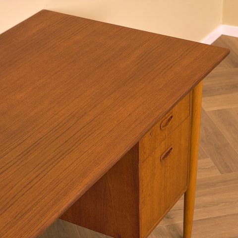 Swedish writing desk in teak and beech