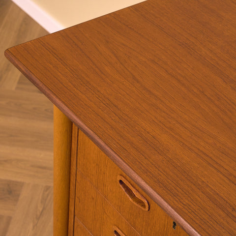 Swedish writing desk in teak and beech