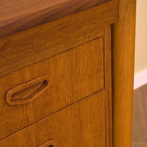 Swedish writing desk in teak and beech