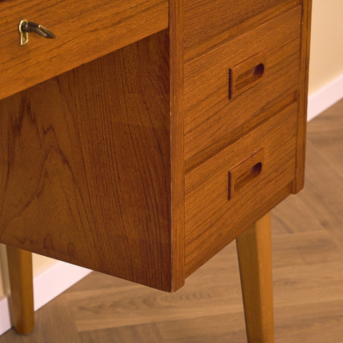 Swedish writing desk in teak and beech