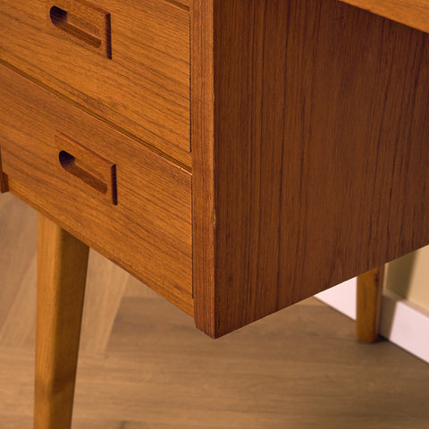 Swedish writing desk in teak and beech