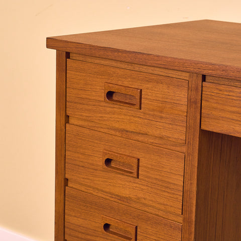 Swedish writing desk in teak and beech