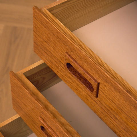 Swedish writing desk in teak and beech