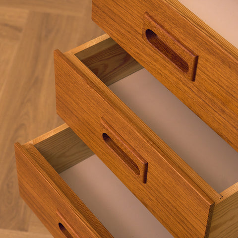 Swedish writing desk in teak and beech